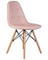 Стул обеденный BENNET, ножки светлый бук, пудрово-розовый велюр - фото 6955