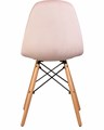Стул обеденный BENNET, ножки светлый бук, пудрово-розовый велюр - фото 6958