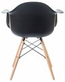 Стул обеденный DAW, ножки светлый бук, цвет сиденья чёрный - фото 7155