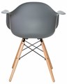 Стул обеденный DAW, ножки светлый бук, цвет сиденья тёмно-серый - фото 7163