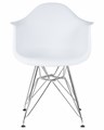 Стул обеденный DAW CHROME, ножки хром, цвет сиденья белый - фото 7183