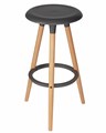 Табурет барный ROYCE, ножки светлый бук, цвет темно-серый - фото 7371