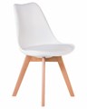 Стул обеденный JERRY SOFT, ножки светлый бук, цвет сиденья белый - фото 7413