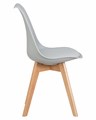 Стул обеденный JERRY SOFT, ножки светлый бук, цвет сиденья светло-серый - фото 7431
