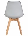 Стул обеденный JERRY SOFT, ножки светлый бук, цвет сиденья светло-серый - фото 7433