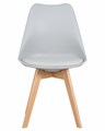 Стул обеденный JERRY SOFT, ножки светлый бук, цвет сиденья светло-серый - фото 7434