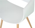 Стул обеденный ALIEN, ножки светлый бук, цвет белый - фото 7557