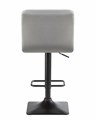 Стул барный DOMINIC, серый велюр - фото 7803