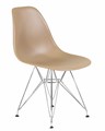 Стул обеденный DSR, ножки хром, цвет бежевый - фото 8041