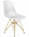 Стул обеденный DSR, ножки золотые, цвет белый - фото 8086