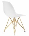 Стул обеденный DSR, ножки золотые, цвет белый - фото 8088