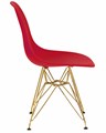 Стул обеденный DSR, ножки золотые, цвет красный - фото 8108
