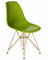 Стул обеденный DSR, ножки золотые, цвет салатовый - фото 8128