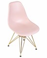 Стул обеденный DSR, ножки золотые, цвет светло-розовый - фото 8140