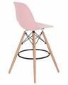 Стул барный DSW BAR, ножки светлый бук, цвет сиденья светло-розовый - фото 8167