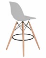 Стул барный DSW BAR, ножки светлый бук, цвет сиденья светло-серый  - фото 8174