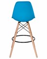 Стул барный DSW BAR, ножки светлый бук, цвет сиденья голубой - фото 8196