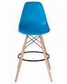 Стул барный DSW BAR, ножки светлый бук, цвет сиденья голубой - фото 8197