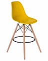 Стул барный DSW BAR, ножки светлый бук, цвет сиденья жёлтый - фото 8200
