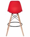 Стул барный DSW BAR, ножки светлый бук, цвет сиденья красный - фото 8210