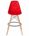 Стул барный DSW BAR, ножки светлый бук, цвет сиденья красный - фото 8211