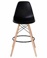 Стул барный DSW BAR, ножки светлый бук, цвет сиденья чёрный  - фото 8232
