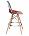Стул барный DSW BAR, ножки светлый бук, цвет сиденья мозаика - фото 8236