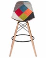 Стул барный DSW BAR, ножки светлый бук, цвет сиденья мозаика - фото 8238