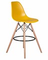 Стул барный DSW BAR, ножки светлый бук, цвет горчичный - фото 8287