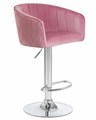 Стул барный DARCY, розовый велюр - фото 8865