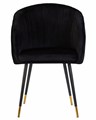 Стул обеденный MARY, черный велюр - фото 8984