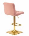 Стул барный GOLDIE, пудрово-розовый велюр - фото 9088