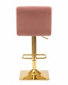 Стул барный GOLDIE, пудрово-розовый велюр - фото 9089