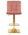 Стул барный GOLDIE, пудрово-розовый велюр - фото 9090
