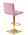 Стул барный GOLDIE, пудрово-сиреневый велюр - фото 9106