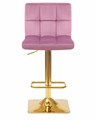 Стул барный GOLDIE, пудрово-сиреневый велюр - фото 9108