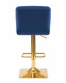 Стул барный GOLDIE, синий велюр - фото 9138