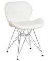 Стул обеденный BUTTERFLY CHROME, ножки хром, цвет белый - фото 9288