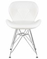 Стул обеденный BUTTERFLY CHROME, ножки хром, цвет белый - фото 9293
