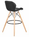 Стул барный BUTTERFLY BAR, ножки светлый бук, цвет чёрный - фото 9322