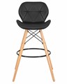 Стул барный BUTTERFLY BAR, ножки светлый бук, цвет чёрный - фото 9324