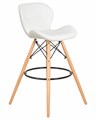Стул барный BUTTERFLY BAR, ножки светлый бук, цвет белый - фото 9335