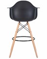 Стул барный DAW BAR, ножки светлый бук, цвет черный - фото 9826