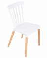 Стул обеденный THEO, ножки светлый бук, цвет белый - фото 9924