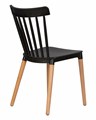 Стул обеденный THEO, ножки светлый бук, цвет черный - фото 9933