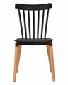 Стул обеденный THEO, ножки светлый бук, цвет черный - фото 9935