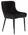 Стул обеденный RICHARD, черные матовые ножки, черный велюр - фото 9963