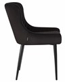 Стул обеденный RICHARD, черные матовые ножки, черный велюр - фото 9964