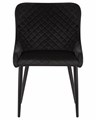 Стул обеденный RICHARD, черные матовые ножки, черный велюр - фото 9967