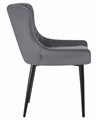 Стул обеденный RICHARD, черные матовые ножки, темно-серый велюр - фото 9977